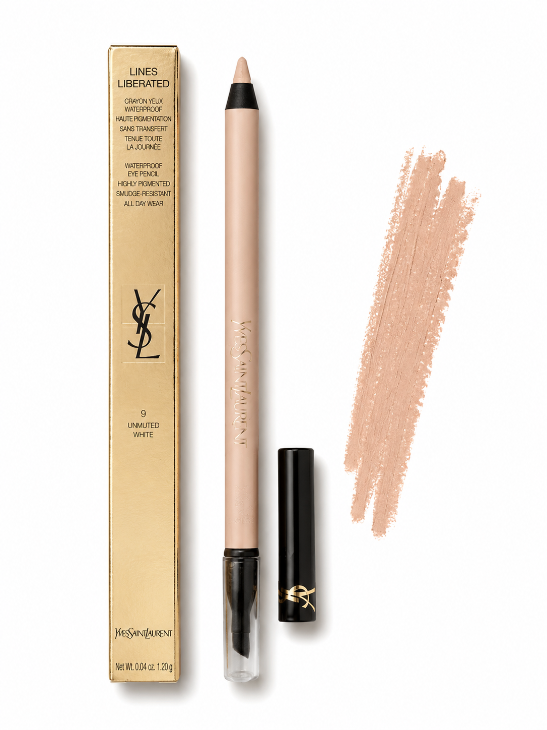 YSL Lines Liberated Waterproof Eye Pencil -Unmuted White