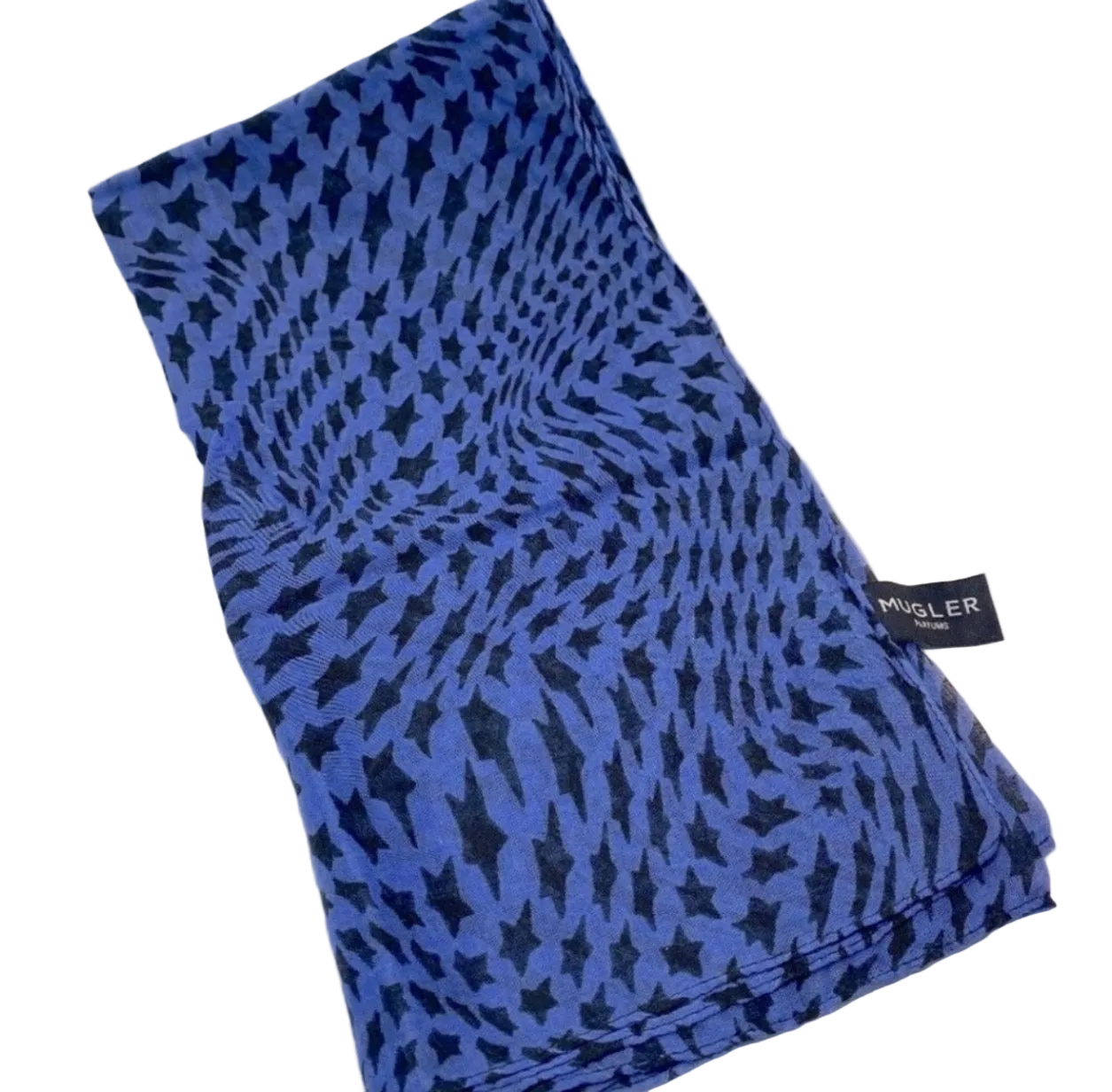 Mugler Mugler Furoshiki Pattern Scarf – Purple & Black