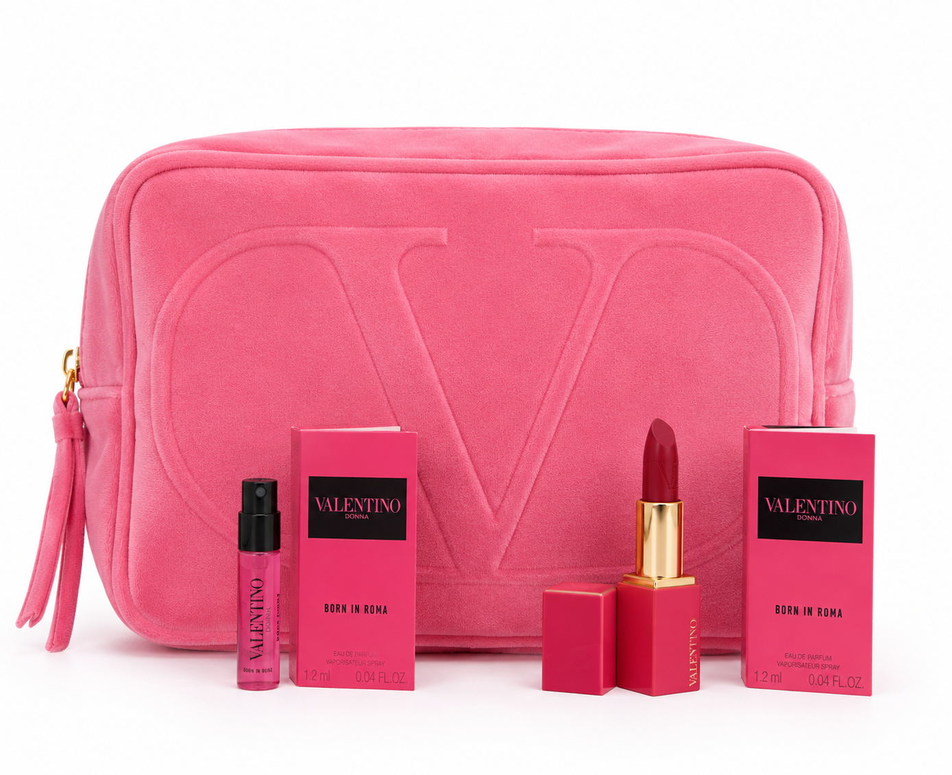 Valentino Pink Cosmetic Bag Beauty Set